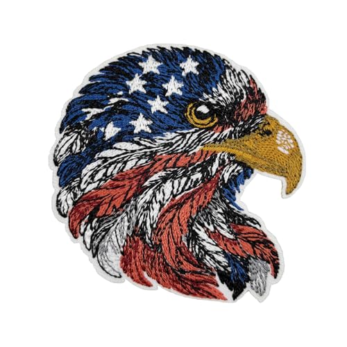 Bestickter Aufnäher zum Aufbügeln, Motiv: Amerikanischer Adler, zum Aufbügeln Bestickter Aufnäher zum Aufbügeln, Motiv: Amerikanischer Adler, zum Aufbügeln von Stitch-Witch