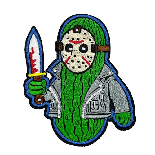 Holloween Horror Pickle Jason bestickter Aufnäher zum Aufbügeln von Stitch-Witch
