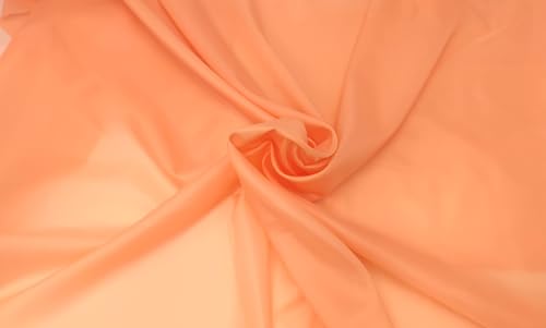 Stoff-Kollektion - Futterstoff Stoff Meterware aus Polyester - Leicht glänzender Innenfutterstoff, doppelseitig & 150cm breit – Ideal zum Nähen, für Bekleidung, als Dekostoff etc. - Apricot von Stoff-Kollektion