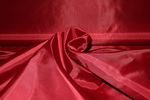 Stoff-Kollektion - Futterstoff Taffeta Meterware aus Polyester - Leicht glänzender Taft Innenfutterstoff, doppelseitig & 150cm breit – Ideal zum Nähen, für Bekleidung, als Dekostoff etc. - Bordeaux von Stoff-Kollektion