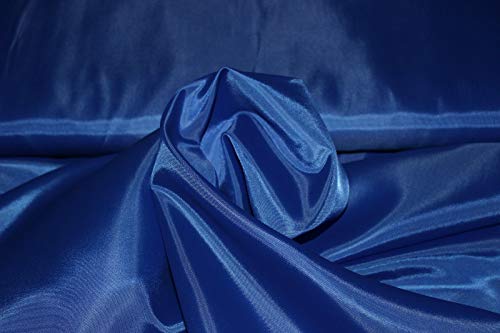 Stoff-Kollektion - Futterstoff Taffeta Meterware aus Polyester - Leicht glänzender Taft Innenfutterstoff, doppelseitig & 150cm breit – Ideal zum Nähen, für Bekleidung, als Dekostoff etc. - Königsblau von Stoff-Kollektion