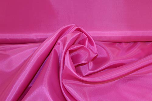 Stoff-Kollektion - Futterstoff Taffeta Meterware aus Polyester - Leicht glänzender Taft Innenfutterstoff, doppelseitig & 150cm breit – Ideal zum Nähen, für Bekleidung, als Dekostoff etc. - Pink von Stoff-Kollektion