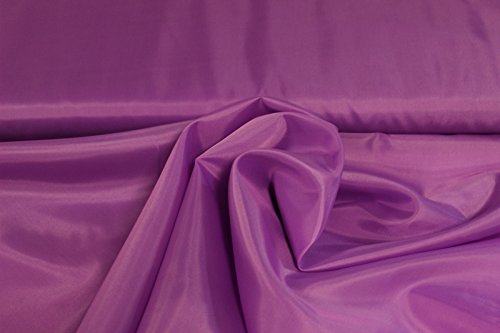 Stoff-Kollektion - Futterstoff Taffeta Meterware aus Polyester - Leicht glänzender Taft Innenfutterstoff, doppelseitig & 150cm breit – Ideal zum Nähen, für Bekleidung, als Dekostoff etc. - Violett von Stoff-Kollektion