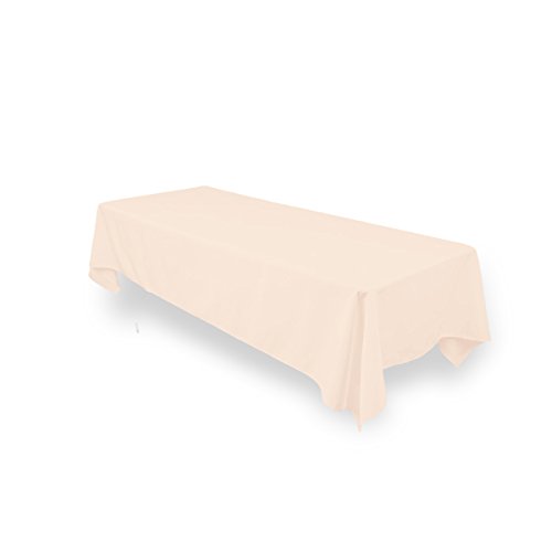 Stoff-Kollektion - Luxuriöse Tischdecke eckig aus hochwertigem Polyester - Tischtuch maschinenwaschbar ideal für Festliche Anlässe wie Hochzeit, Party, Geburtstag & Gastronomie - Apricot 120x220cm von Stoff-Kollektion