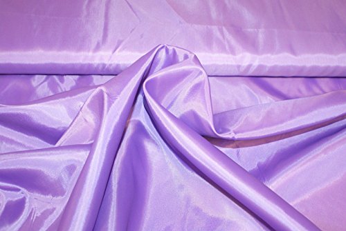 Stoff-Kollektion - Futterstoff Taffeta Meterware aus Polyester - Leicht glänzender Taft Innenfutterstoff, doppelseitig & 150cm breit – Ideal zum Nähen, für Bekleidung, als Dekostoff etc. - Flieder von Stoff-Kollektion