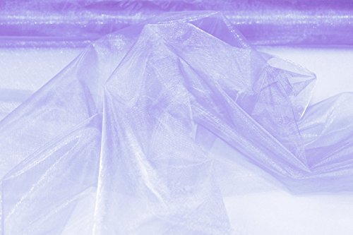 Stoff-Kollektion - Organza Stoff Meterware aus Polyester zuschneidbar - Organzastoff Glänzend & pflegeleicht 150cm breit – Ideal für Dekorationen bei Tischen, Sälen, Schaufenster etc. - Flieder von Stoff-Kollektion