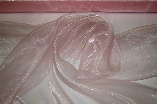 Stoff-Kollektion - Organza Stoff Meterware aus Polyester zuschneidbar - Organzastoff Glänzend & pflegeleicht 150cm breit – Ideal für Dekorationen bei Tischen, Sälen, Schaufenster etc. - Rosa von Stoff-Kollektion