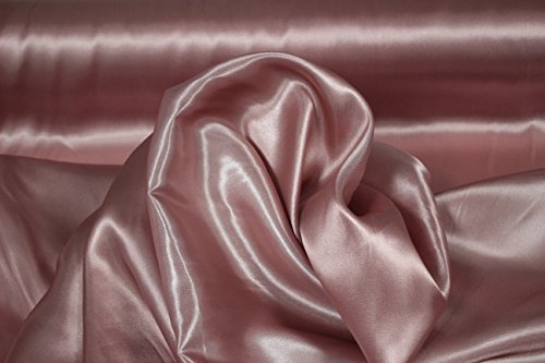 Stoff-Kollektion - Satin Stoff Meterware aus Polyester - Polyestersatin Glänzend & Doppelseitig 150cm breit – Ideal zum Nähen von Kostümen, für Bekleidung, als Dekostoff etc. - Altrosa von Stoff-Kollektion