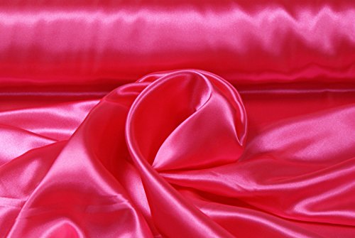 Stoff-Kollektion - Satin Stoff Meterware aus Polyester - Polyestersatin Glänzend & Doppelseitig 150cm breit – Ideal zum Nähen von Kostümen, für Bekleidung, als Dekostoff etc. - Rosa von Stoff-Kollektion