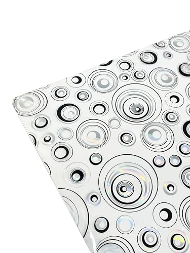 Stoff-Kollektion - Transparente PVC Tischfolie nach Maß mit Kreismustern – Robuster & langlebiger Tischschutz für eckige Tische - Abwaschbare weiche Schutzfolie – Transparent Gemustert 60x140cm Stoff-Kollektion - Transparente PVC Tischfolie nach Maß mit Kreismustern – Robuster & langlebiger Tischschutz für eckige Tische - Abwaschbare weiche Schutzfolie – Transparent Gemustert 60x140cm von Stoff-Kollektion