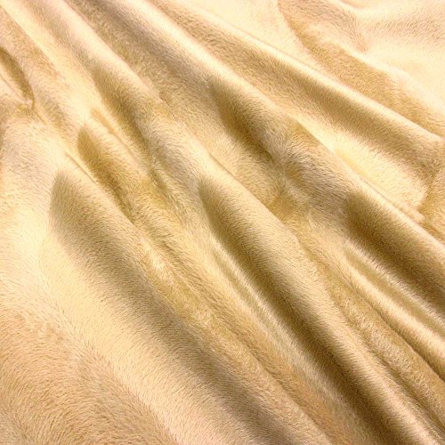 Stoff Meterware gold Fellimitat Kunstfell Velour Karneval golden Retriever Fasching von Stoff-Kollektion