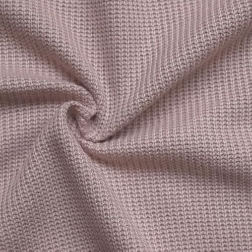 STOFFKONTOR Baumwoll Strickstoff Stoff - Meterware, Farbe Alt-Rosé - Öko-Tex Standard 100 - zum Nähen von Pullis, Kleidern uvm. von Stoff Kontor