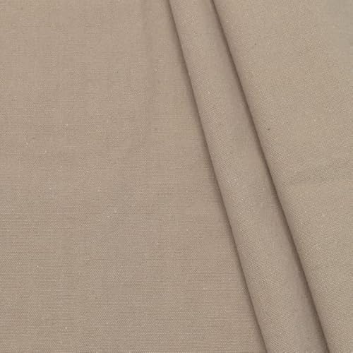 STOFFKONTOR Baumwolle Polyester Canvas Stoff schwere Qualität - Meterware, Farbe Beige meliert - zum Nähen von Vorhängen, Tischwäsche, Dekoration uvm. von Stoff Kontor