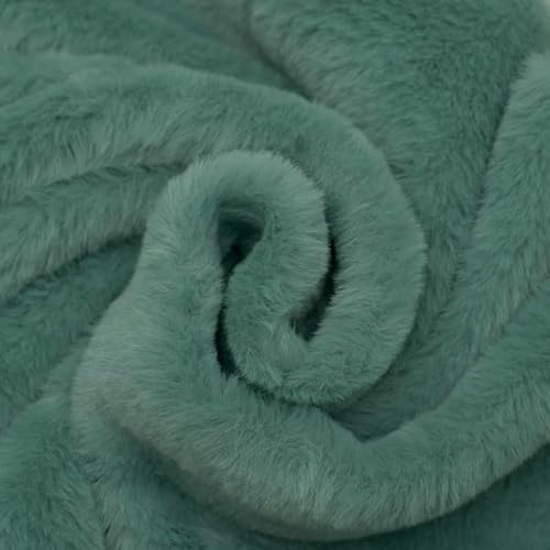 STOFFKONTOR Fellimitat Kunstfell Stoff Super Soft - Meterware, Farbe Mint-Grün - zum Nähen von Bekleidung und Homeaccessoires von Stoff Kontor