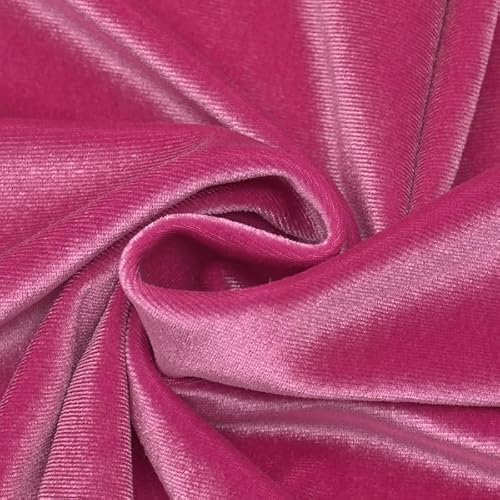 STOFFKONTOR Stretch Pannesamt Stoff - Meterware, Farbe Pink - Öko-Tex Standard 100 - zum Nähen von Bekleidung, Kostümen, Dekorationen usw. von Stoff Kontor