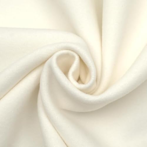 Stoff Kontor STOFFKONTOR Mantelstoff universal - Meterware, Farbe Creme-Weiss - Öko-Tex Standard 100 - zum Nähen von Bekleidung und Homeaccessoires von Stoff Kontor