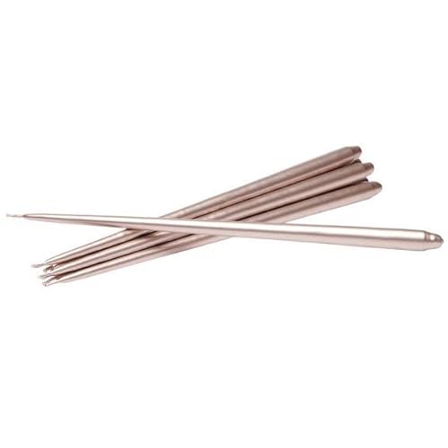 Stoff und Nagel taper candles by Ester & Erik aus Paraffinwachs in der Farbe champagne, tropffrei, 6er Pack, 36019 von Stoff Nagel