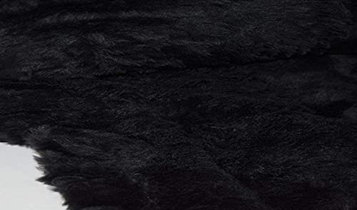 StoffBook BÄRCHENFELL TEDDYFELL FELL STOFF FELLIMITAT (Schwarz, 50x155cm) von Stoffbook