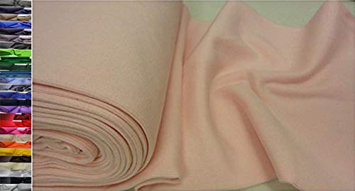 StoffBook Baumwolle BÜNDCHENSTOFF BI-Stretch RIPPENSTRUKTUR Stoff, B859 (Babyrosa) von StoffBook