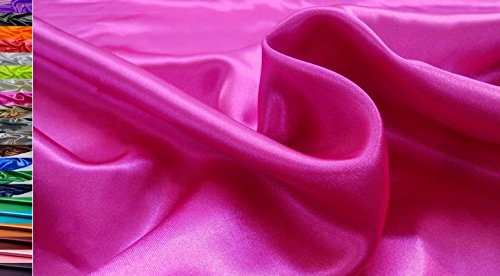 StoffBook SCHÖNER Polyester SATINSTOFF SCHWER Stoff Stoffe METERWARE, D323 (Pink) von StoffBook