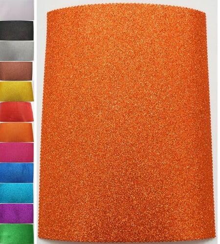 StoffBook DKLBRAUN 2MM MOOSGUMMI-PLATTE GLITZER BASTELSTOFF 20X29,5CM STOFF STOFFE, D306 von Stoffbook