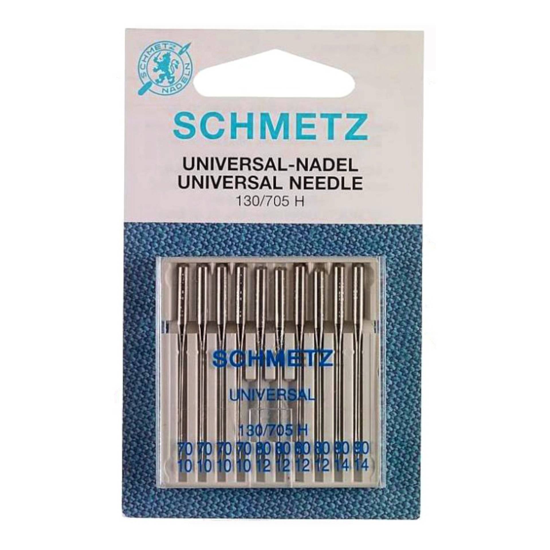 10 x Schmetz Nähmaschinennadeln 130/705 H 70-90 Universal 10 x Schmetz Nähmaschinennadeln 130/705 H 70-90 Universal von Stoffe Hemmers