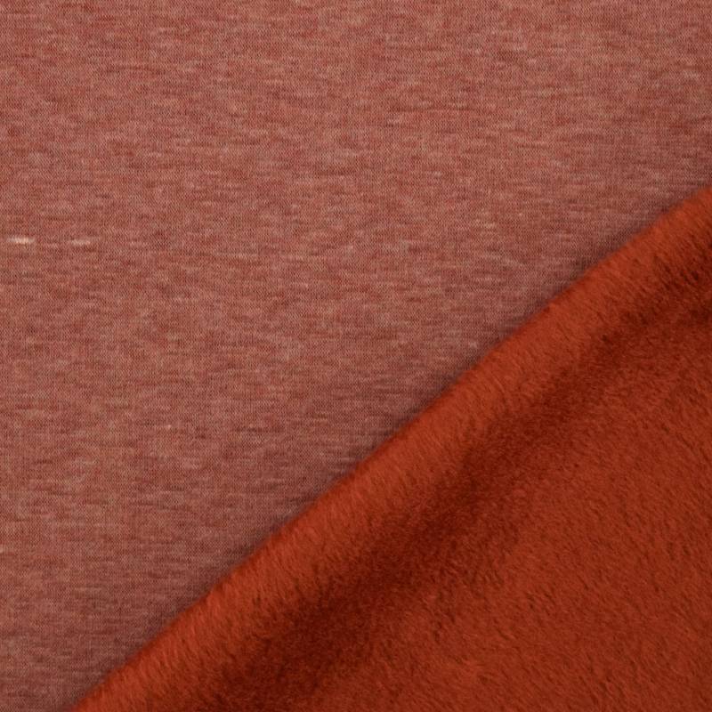 Alpenfleece Sweat Janine, terracotta meliert von Stoffe Hemmers