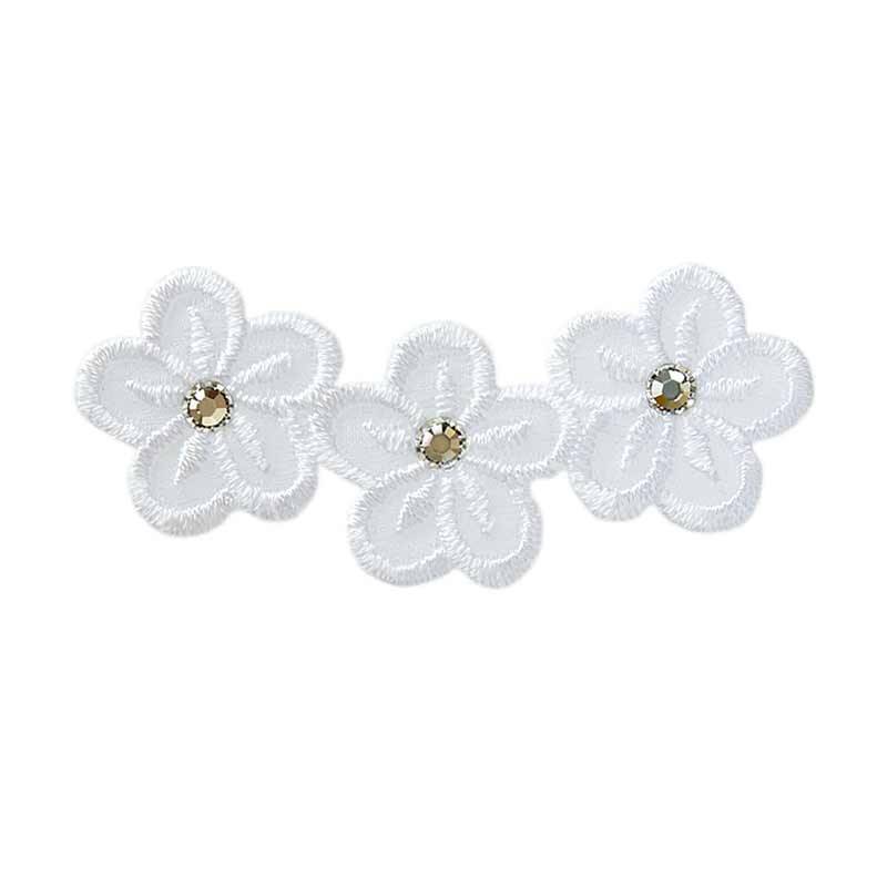 Applikation Blumen mit Strass von Stoffe Hemmers