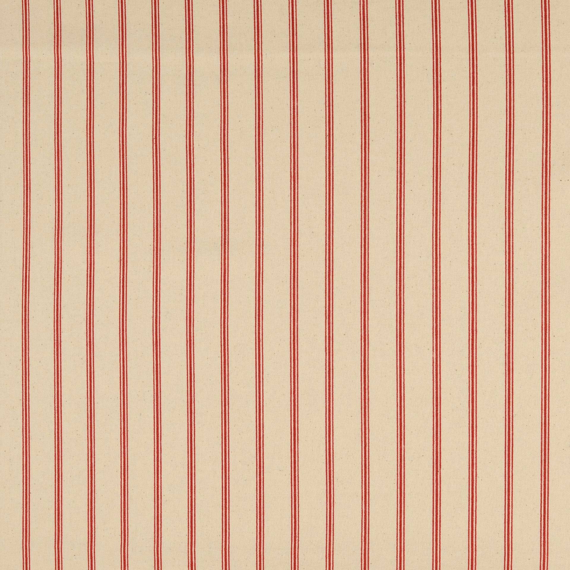 Baumwoll Cretonne Vintage Stripes, rot von Stoffe Hemmers