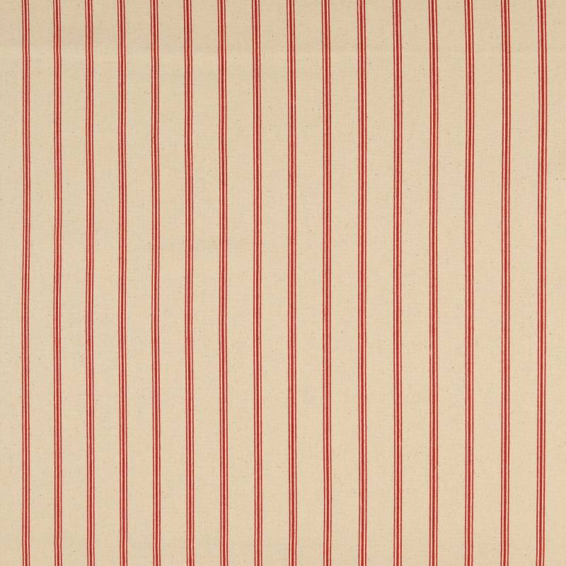 Baumwoll Cretonne Vintage Stripes, rot von Stoffe Hemmers