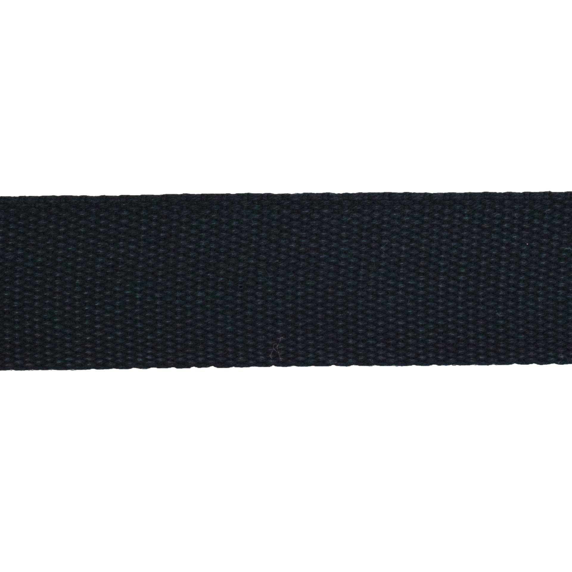 Baumwoll-Gurtband 40 mm, schwarz von Stoffe Hemmers