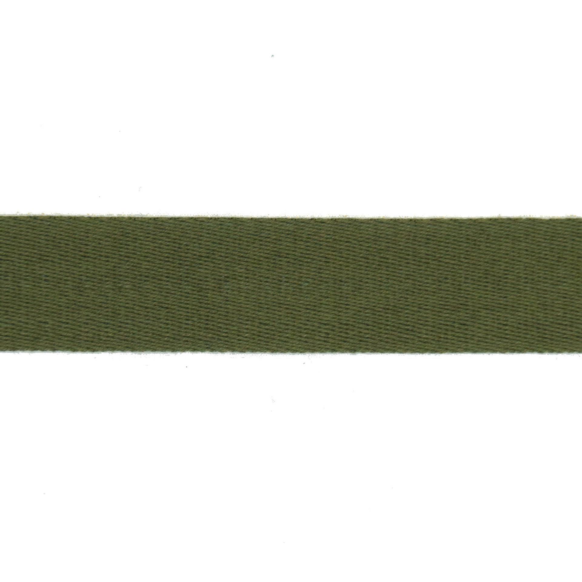 Baumwoll-Gurtband uni khaki 38 mm von Stoffe Hemmers