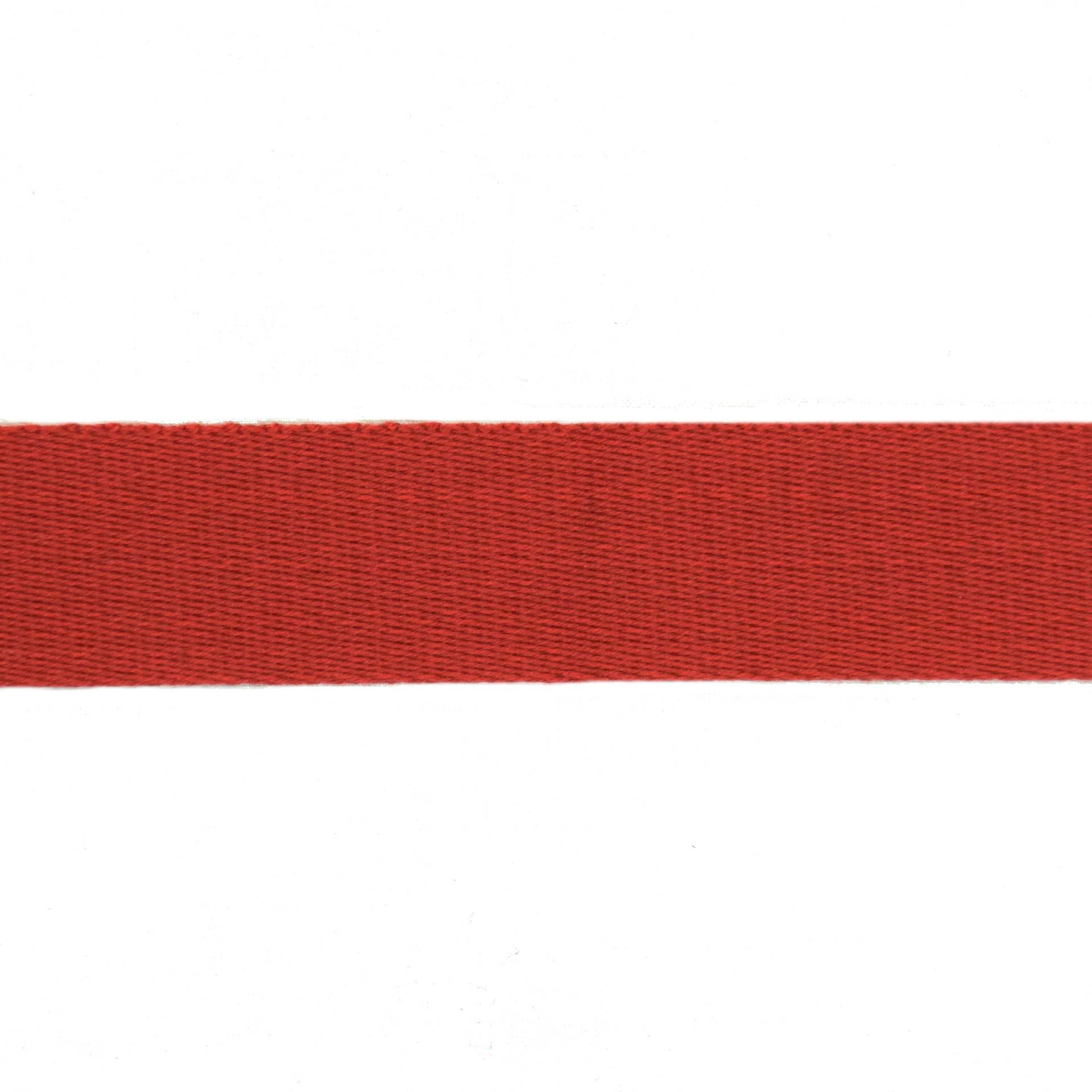 Baumwoll-Gurtband uni rot 38 mm von Stoffe Hemmers