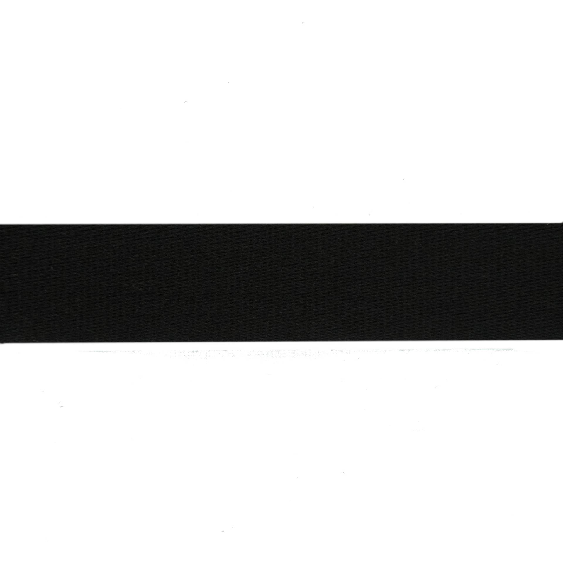 Baumwoll-Gurtband uni schwarz 38 mm von Stoffe Hemmers