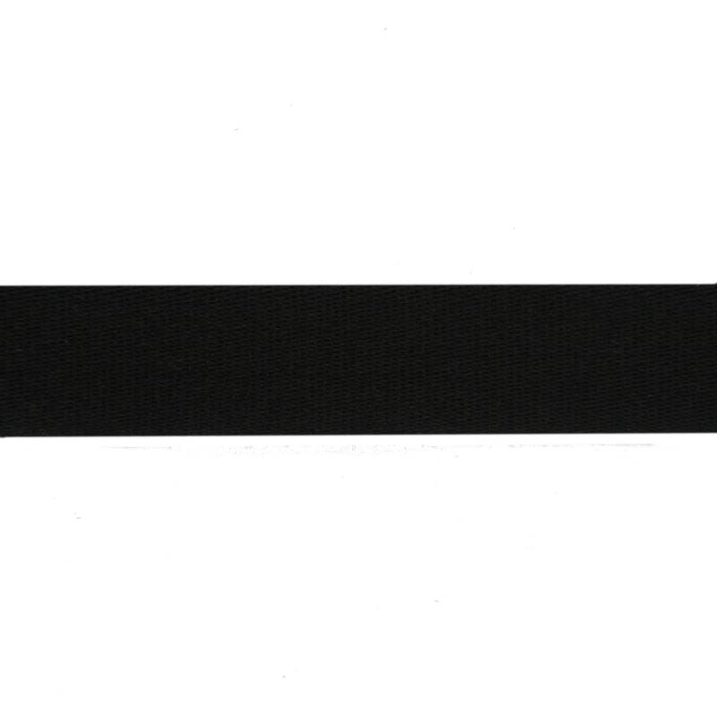 Baumwoll-Gurtband uni schwarz 38 mm von Stoffe Hemmers