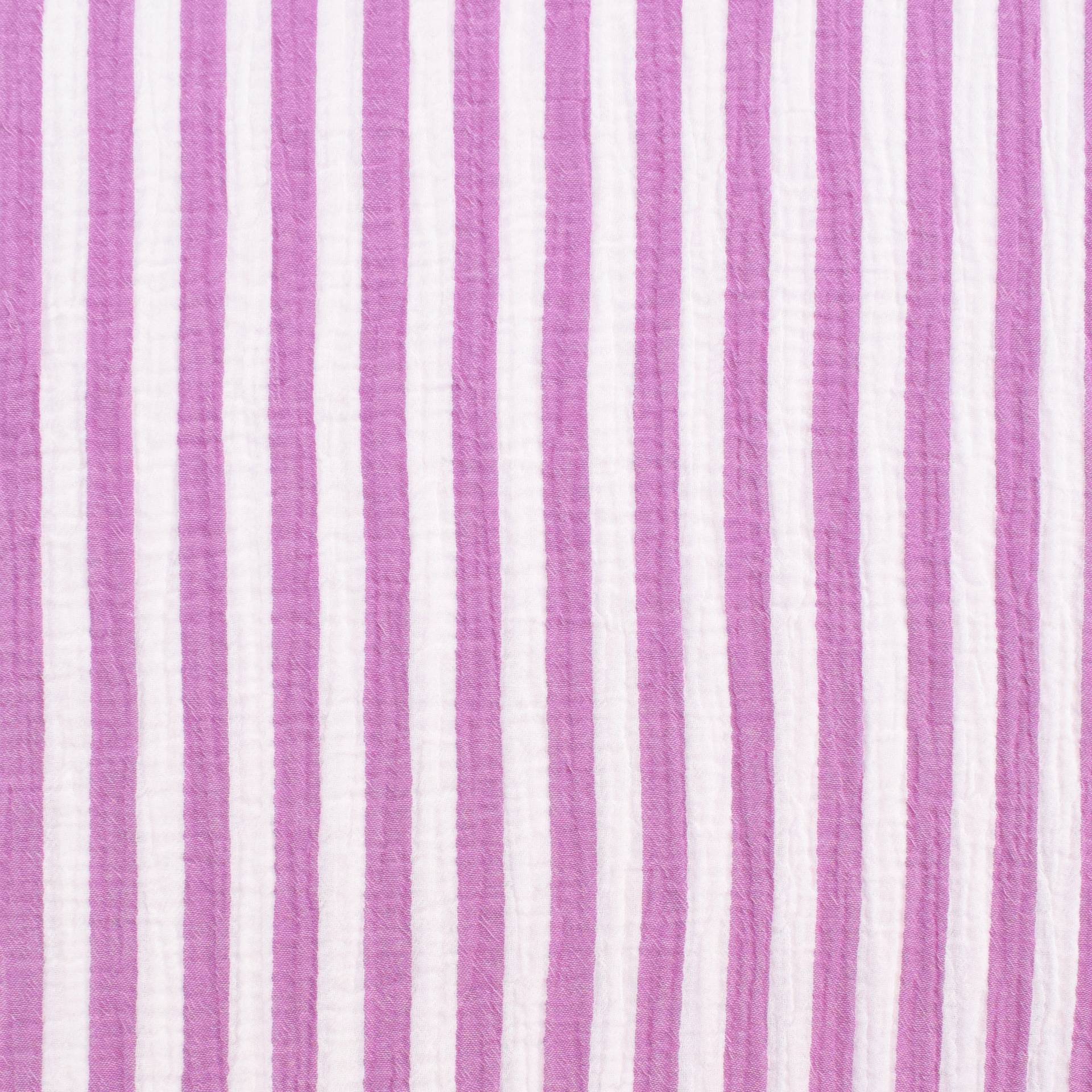 Baumwoll Musselin Stripes, beere von Stoffe Hemmers