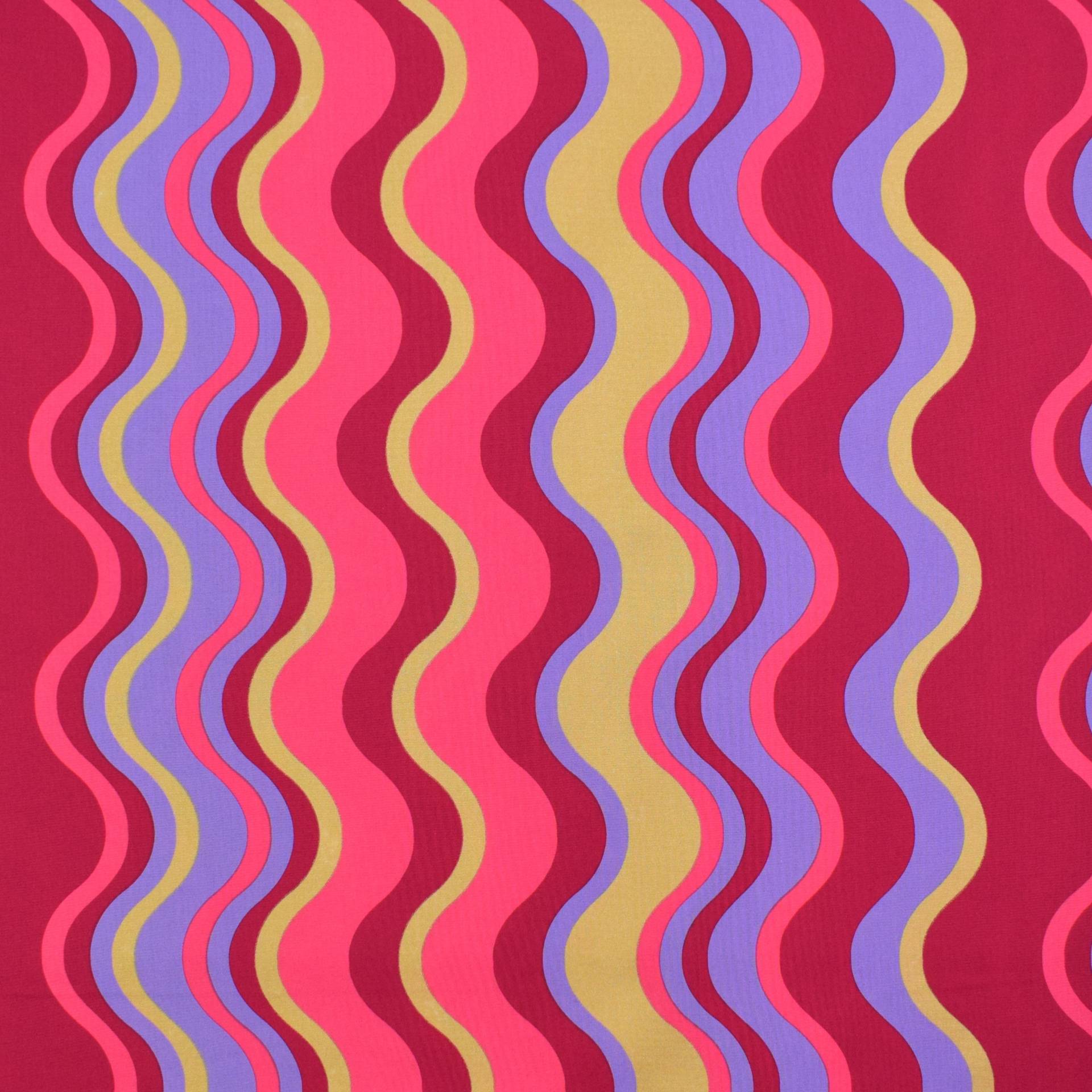 Baumwoll Popeline Golden Waves, magenta Baumwoll Popeline Golden Waves, magenta von Stoffe Hemmers