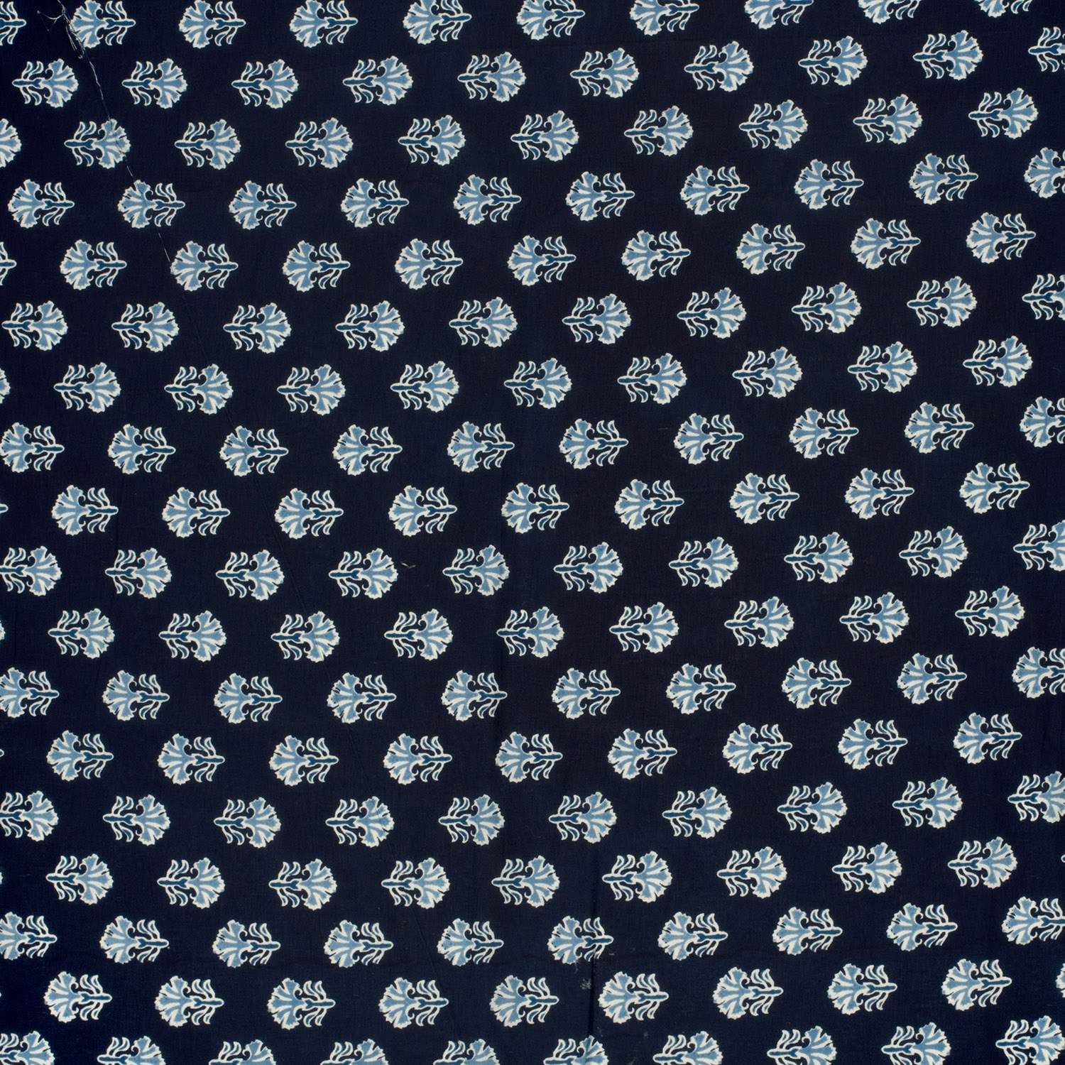 Baumwoll Voile Flower Ornament, marine Baumwoll Voile Flower Ornament, marine von Stoffe Hemmers