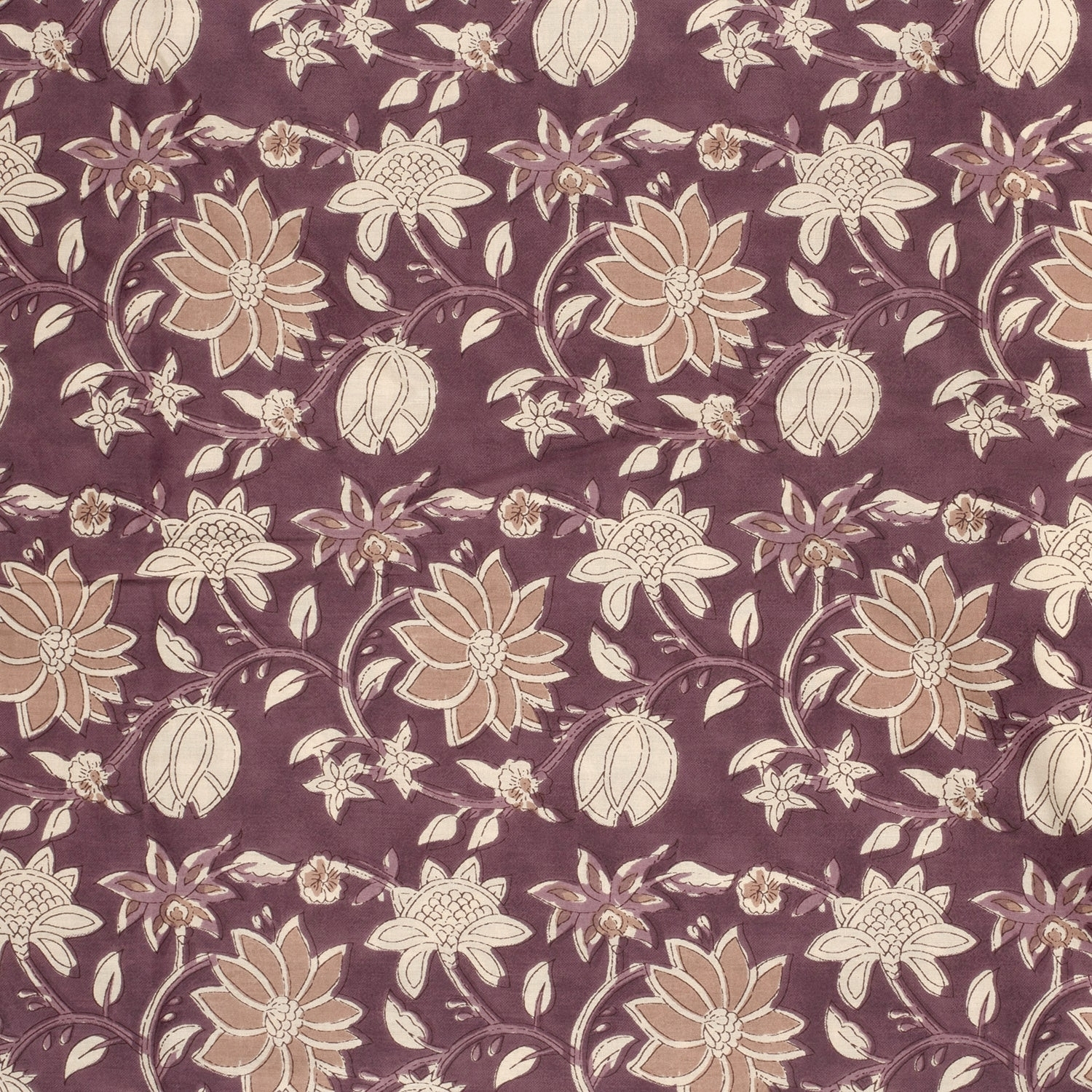Baumwoll Voile Flowers, malve Baumwoll Voile Flowers, malve von Stoffe Hemmers