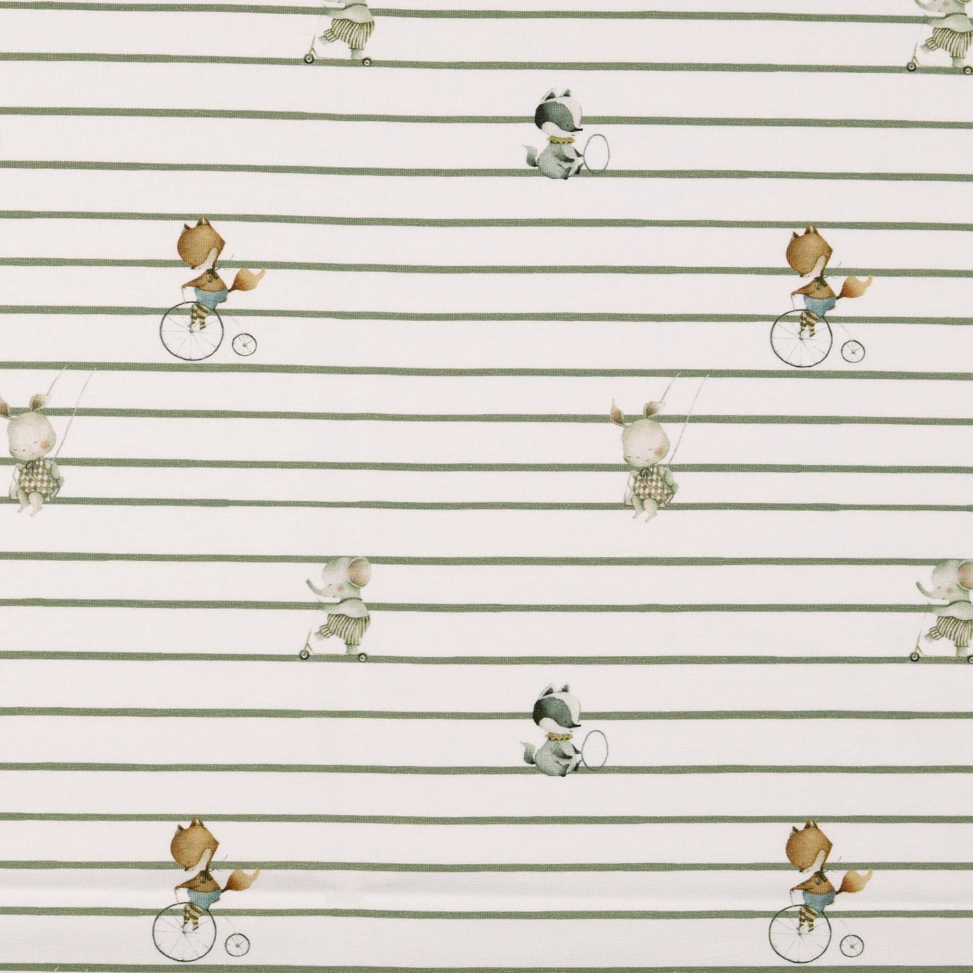 Baumwolljersey Little Animals, wollweiss Baumwolljersey Little Animals, wollweiss von Stoffe Hemmers