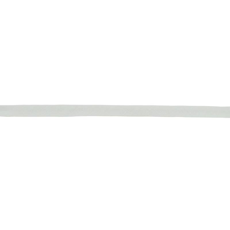 Baumwollschrägband uni 12 / 6 mm, weiss von Stoffe Hemmers