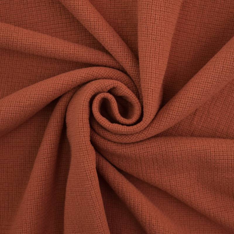 Baumwollstoff Etamine washed, terracotta von Stoffe Hemmers