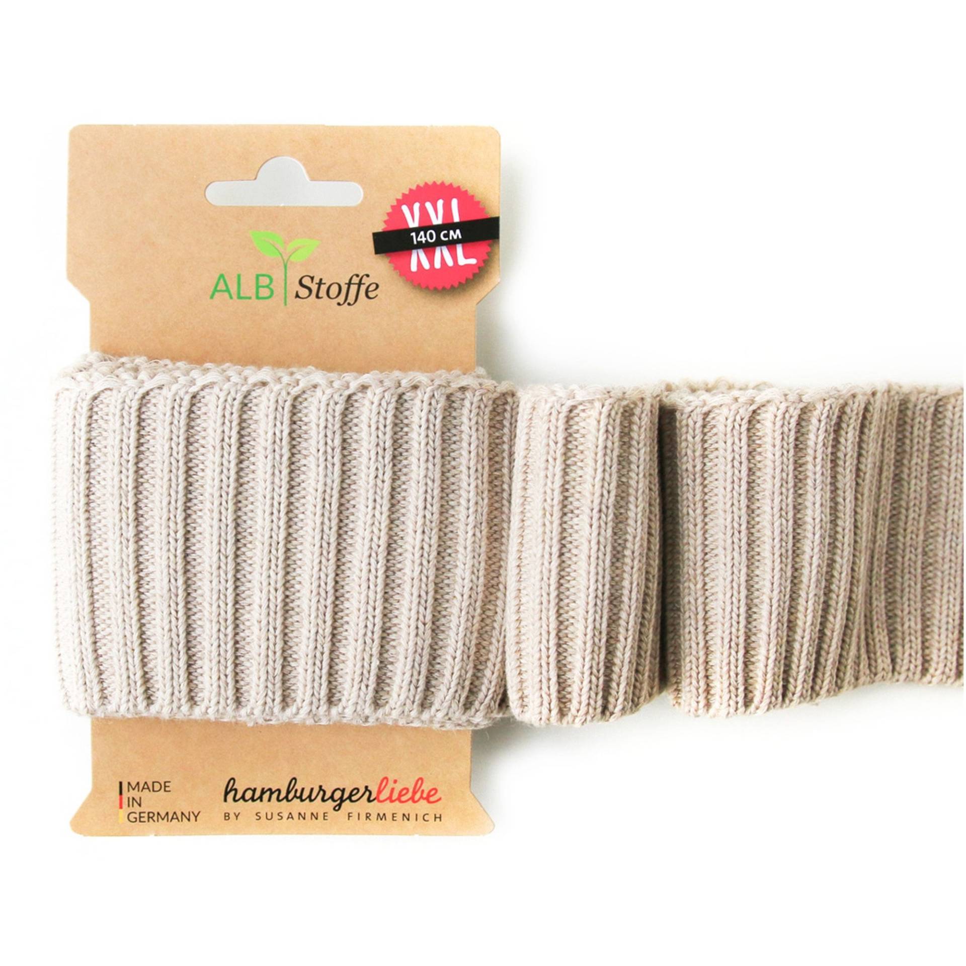 Bio Bündchen Albstoffe Hamburger Liebe Cuff me Cozy XXL Bio Bündchen, sand von Stoffe Hemmers