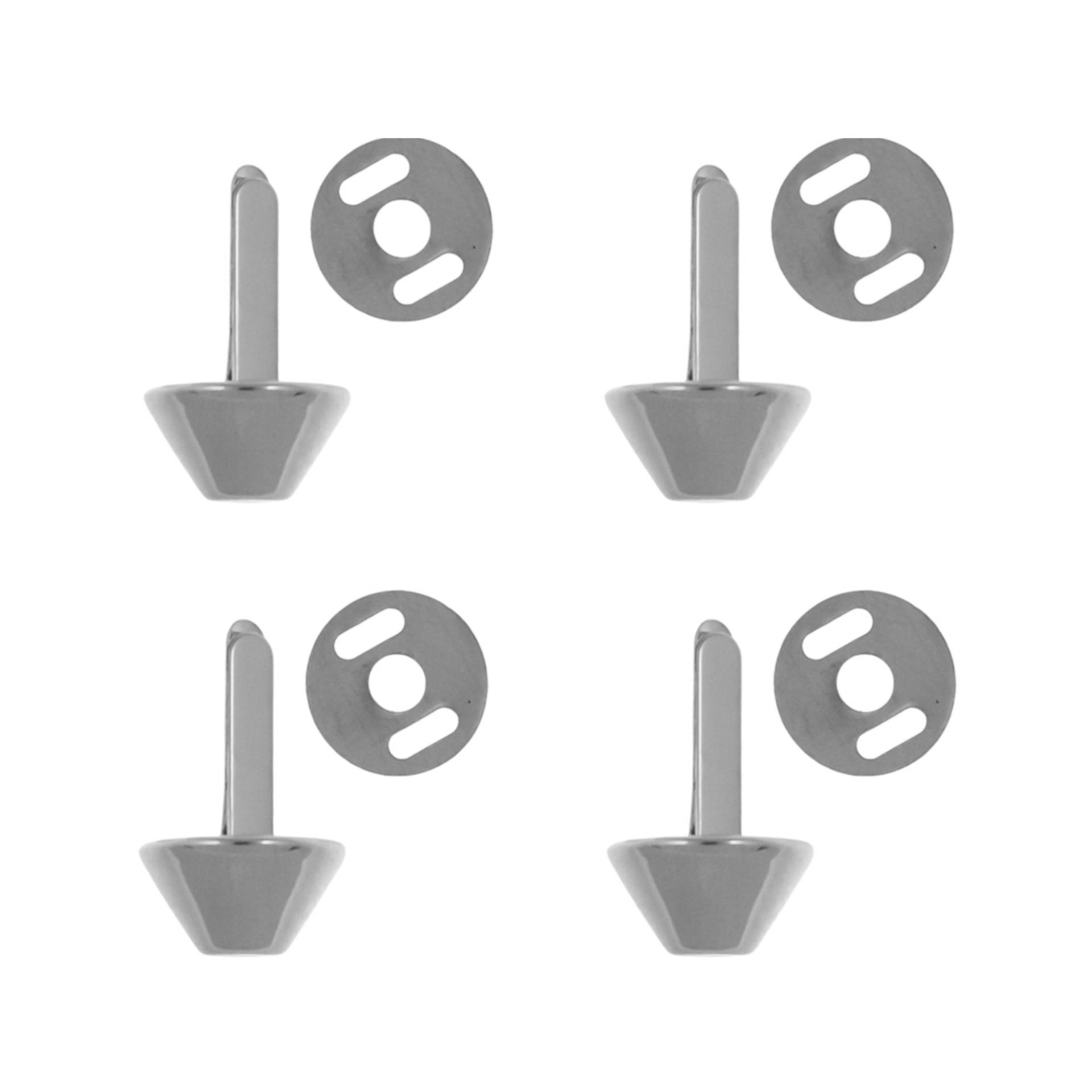 Bodennägel, 4 Stk. silberfarbig von Stoffe Hemmers