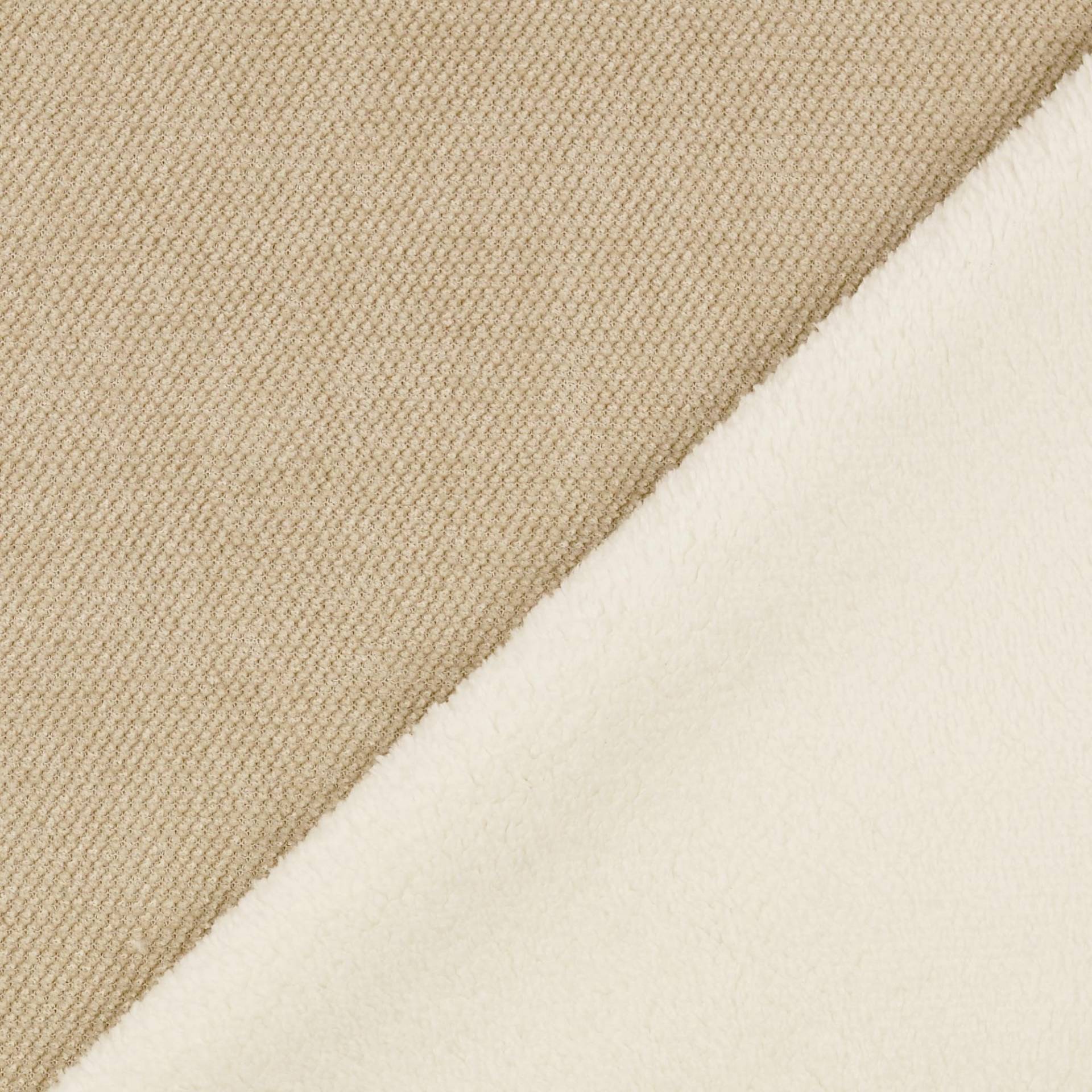 Chenille mit Fellabseite, beige von Stoffe Hemmers