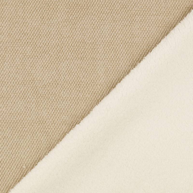 Chenille mit Fellabseite, beige von Stoffe Hemmers