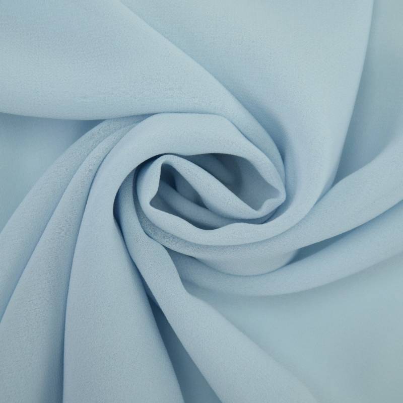 Chiffon himmelblau, unifarben von Stoffe Hemmers