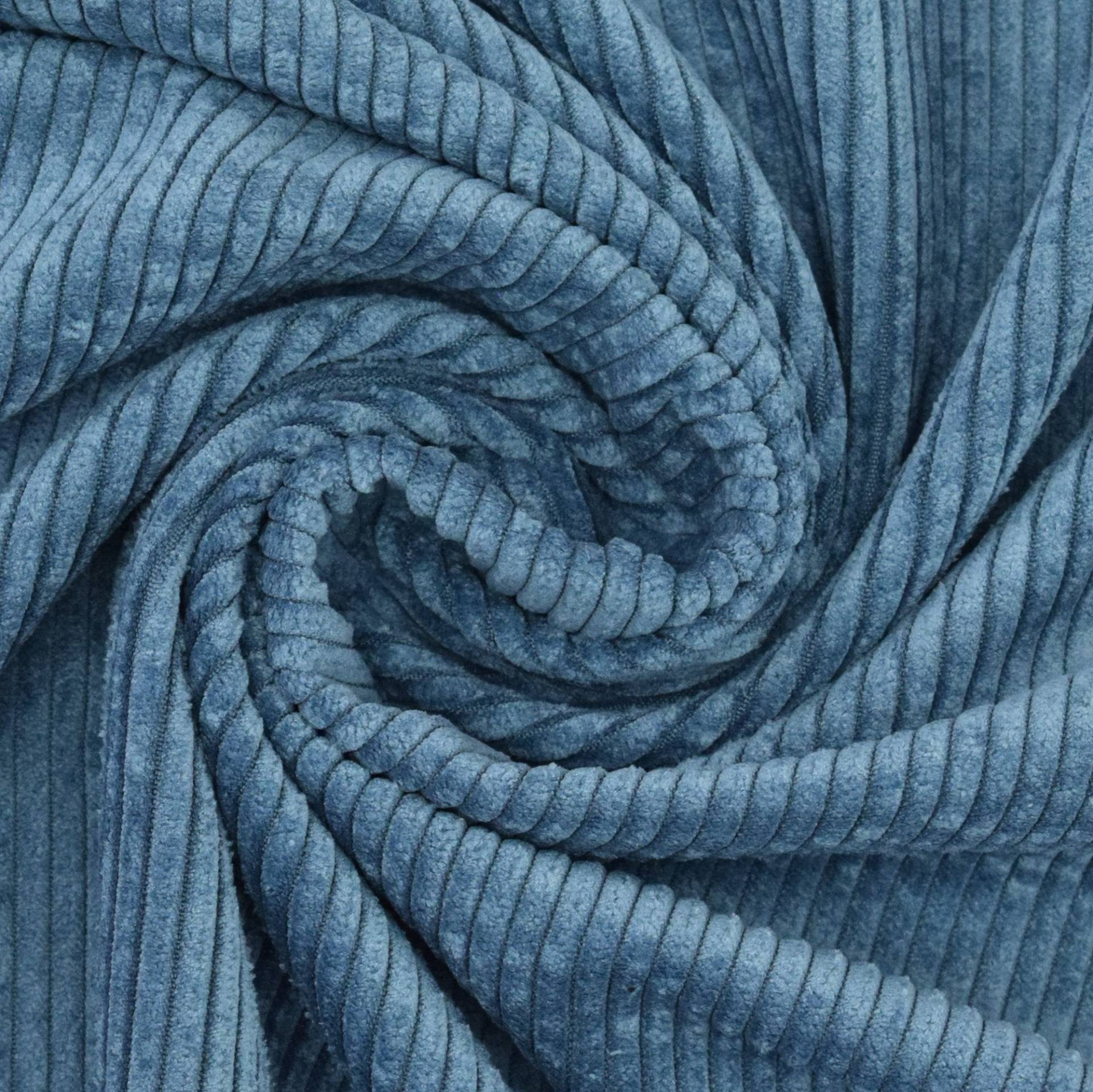 Cord Uni, taubenblau von Stoffe Hemmers