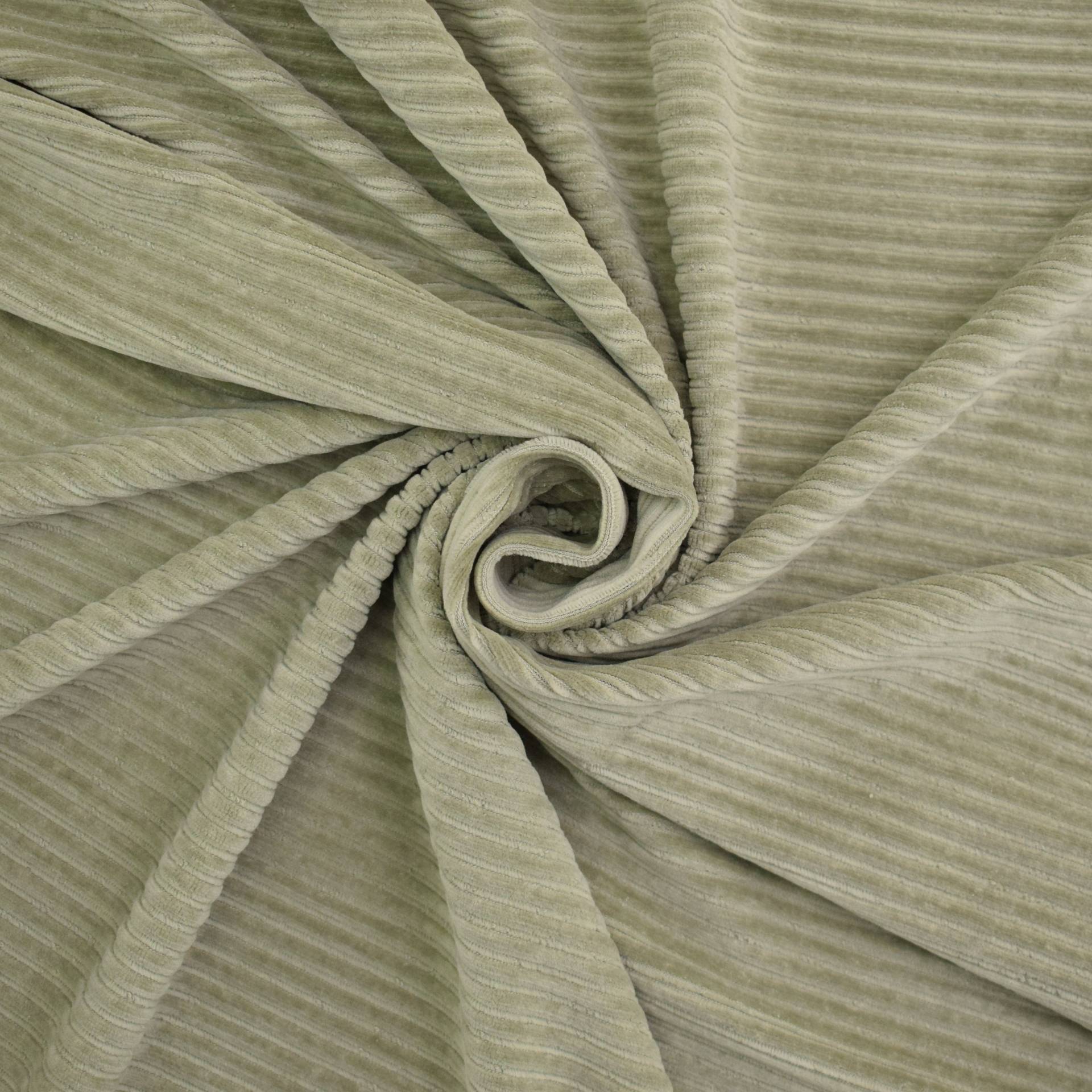 Cordjersey breit, altgrün Cordjersey breit, altgrün von Stoffe Hemmers