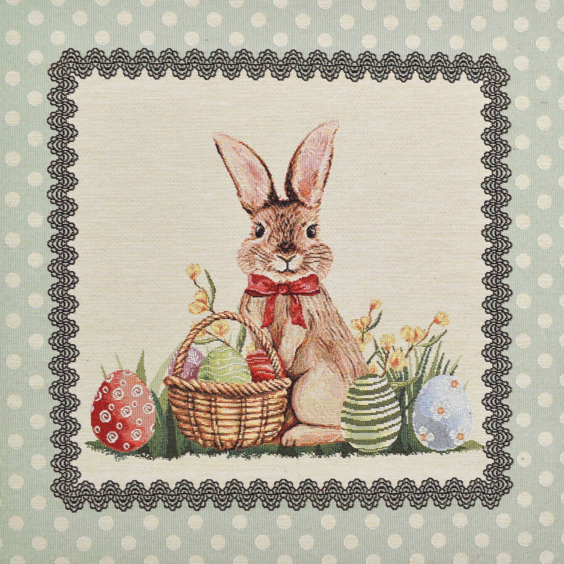 Dekostoff Gobelinstoff Osterhase Panel, 46 x 46 cm von Stoffe Hemmers